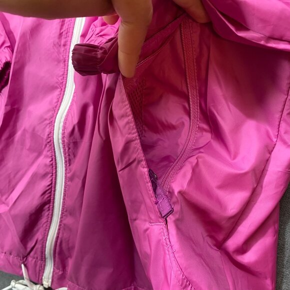 Columbia Womens Two-Tone Pink Lightweight Windbreaker Jacket With Hood Medium - Picture 4 of 13